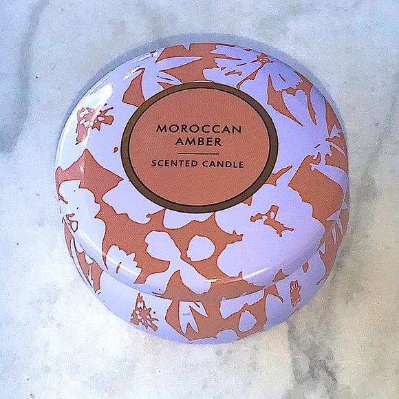 SUSAN JACOBS NEW YORK CANDLE MOROCCAN AMBER NEW 1 WICK METAL TIN 3.3 OZ NEW - Picture 2 of 4